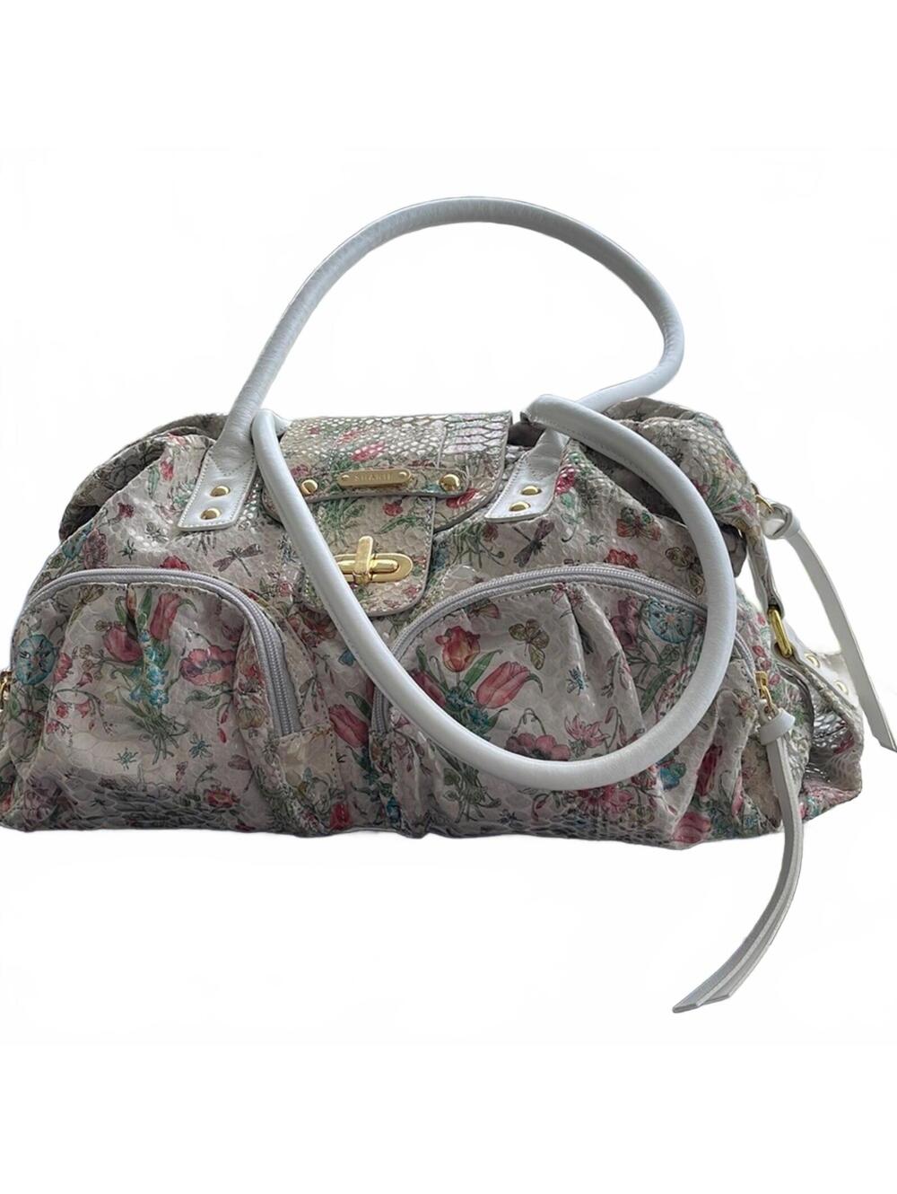 Sharif  2 For Hand Painted Floral Leather w Matching ID Case.